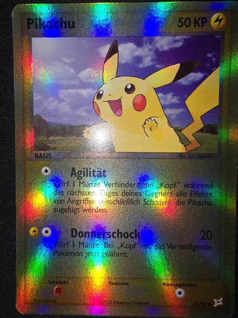 Pikachu 43/95 EX Team Magma vs Team Aqua trading card