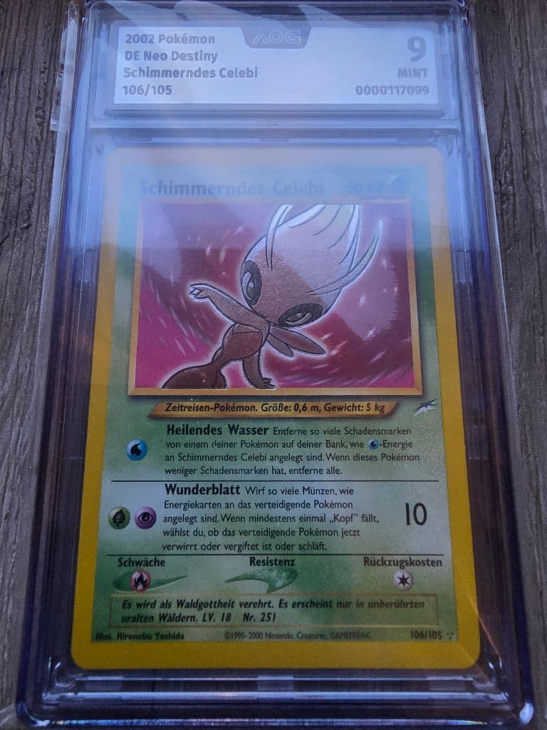 Schimmerndes Celebi 106/105 Neo Destiny trading card