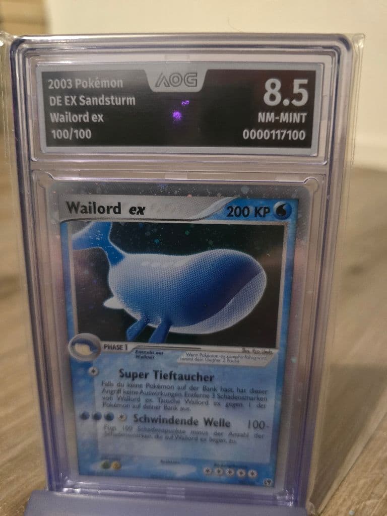 Wailord ex 100/100 EX Sandsturm trading card