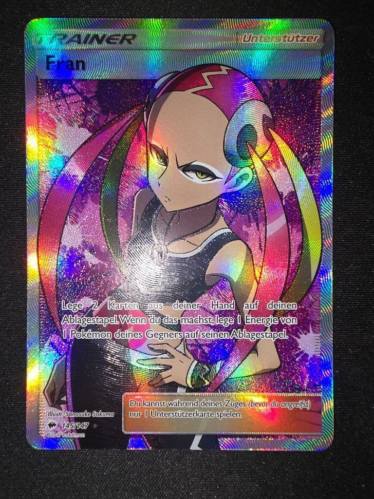 Fran 145/147 Sonne & Mond — Nacht in Flammen trading card