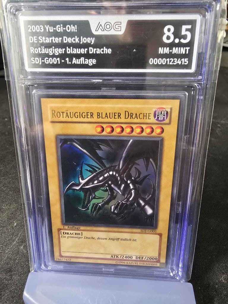 Rotäugiger blauer Drache G001 Starter Deck Joey trading card