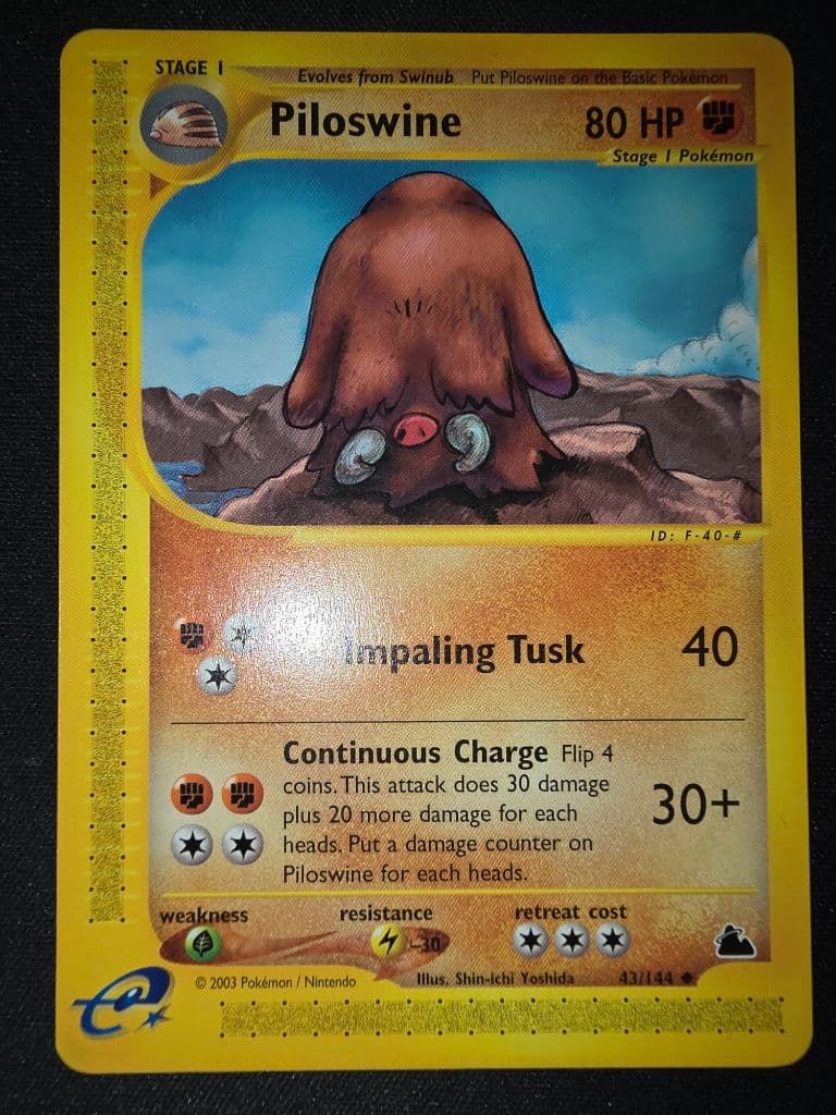 Piloswine 43/144 Skyridge trading card
