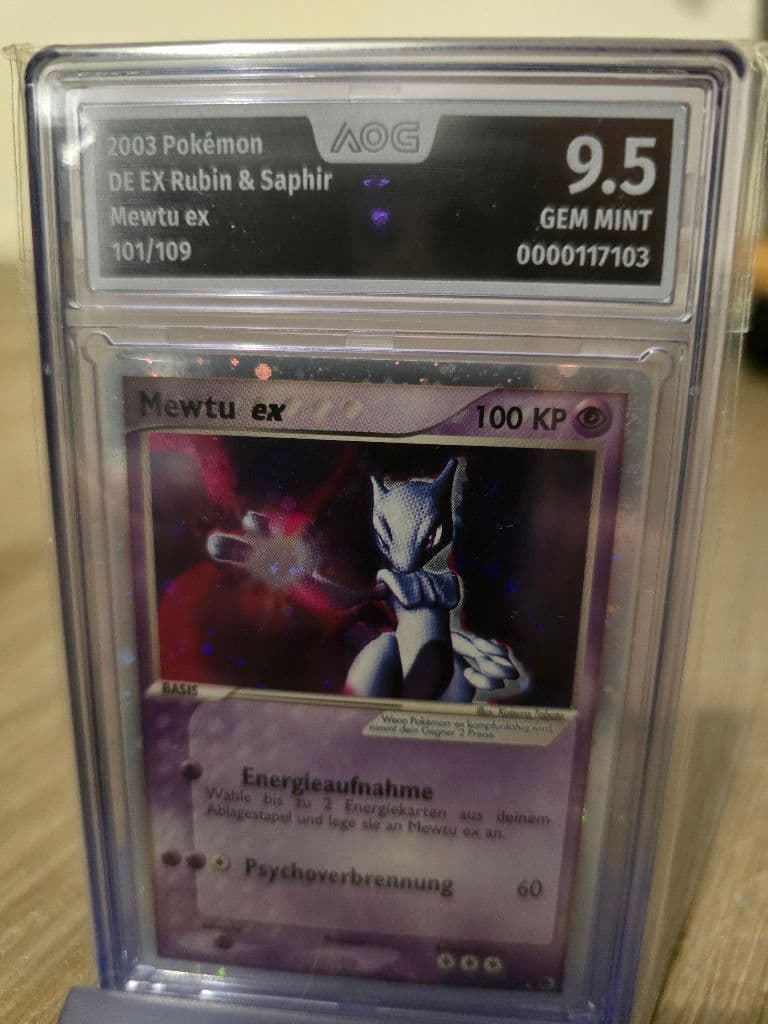 Mewtu ex 101/109 EX Rubin & Saphir trading card