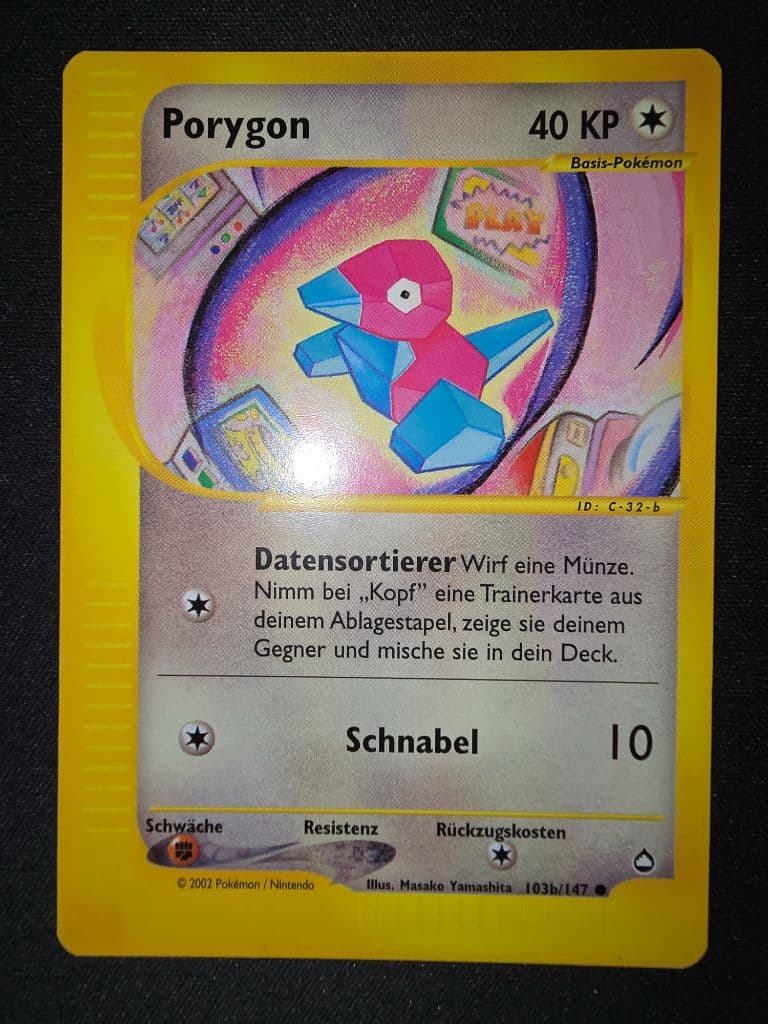 Porygon 103b/147 Aquapolis trading card
