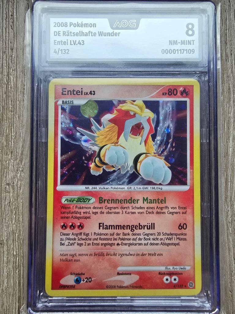 Entei LV.43 4/132 Rätselhafte Wunder trading card
