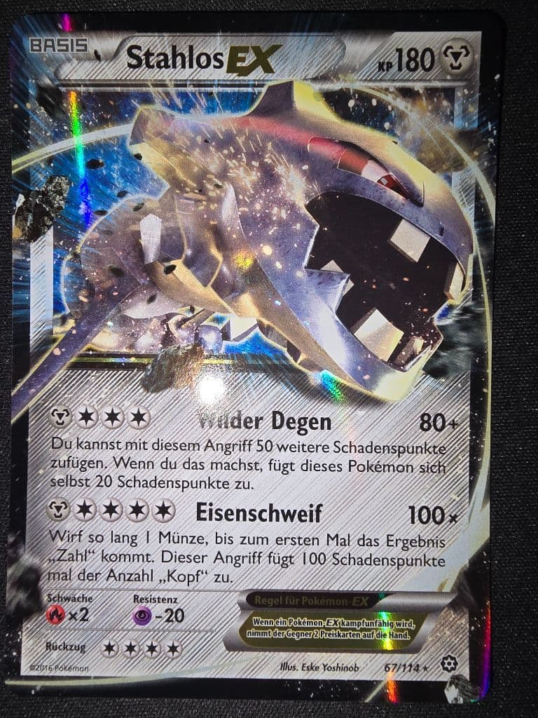 Stahlos EX 67/114 Dampfkessel trading card