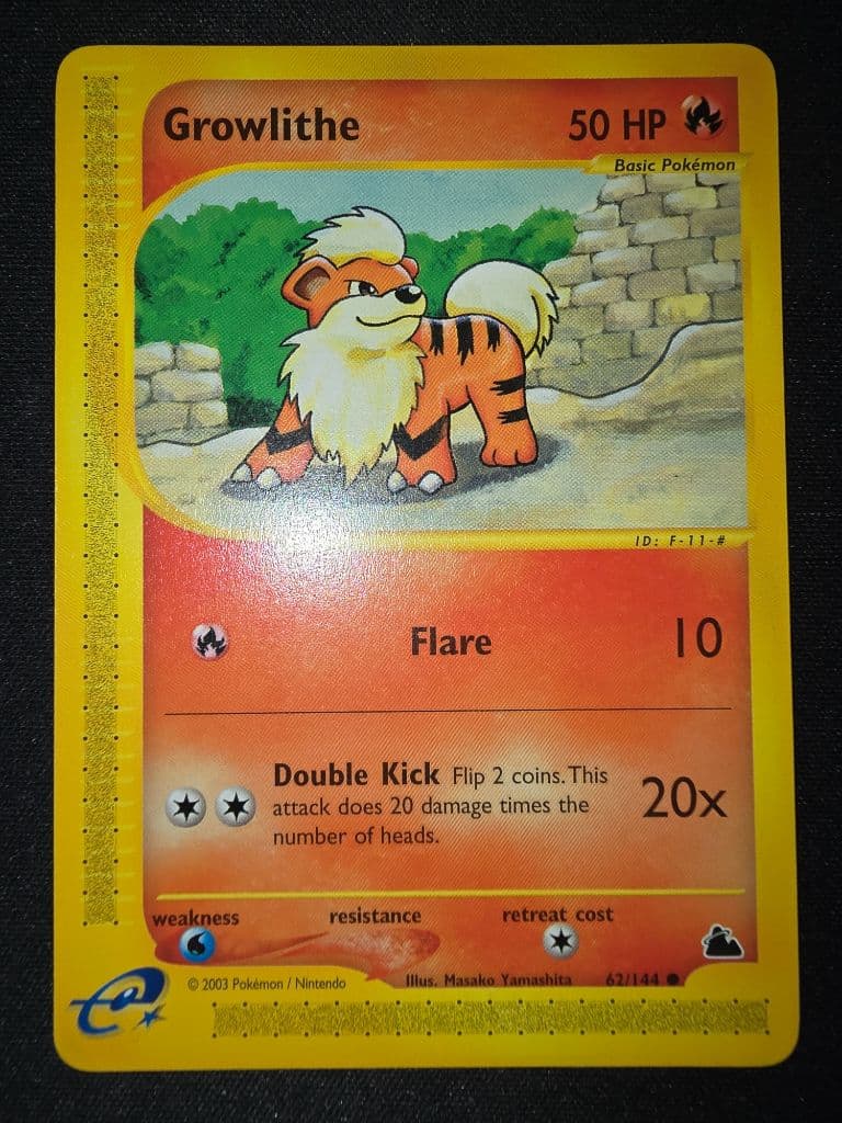 Growlithe 62/144 Skyridge trading card