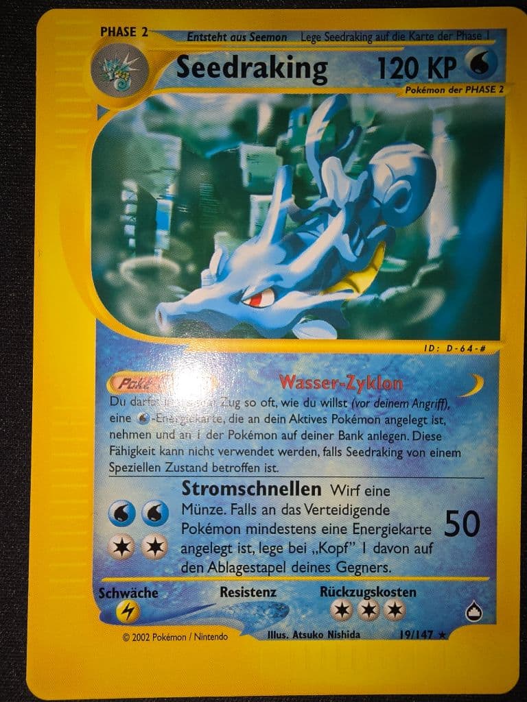 Seedraking 19/147 Aquapolis trading card