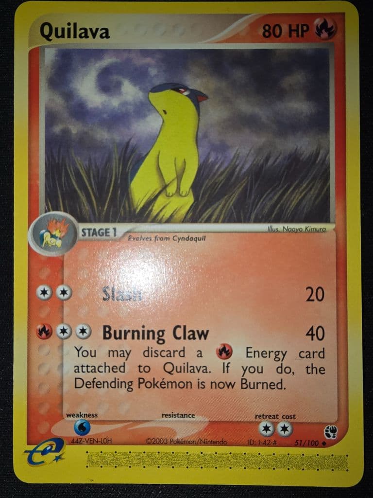 Quilava 51/100 EX Sandstorm trading card