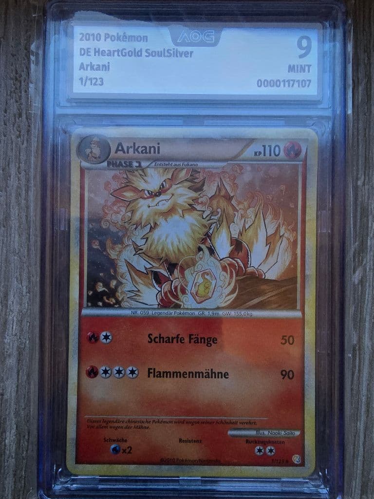 Arkani 1/123 HeartGold SoulSilver trading card