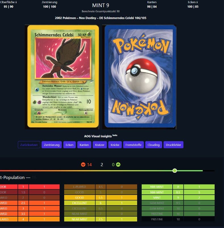 Schimmerndes Celebi - 106/105 - Neo Destiny - Holo - (DE)