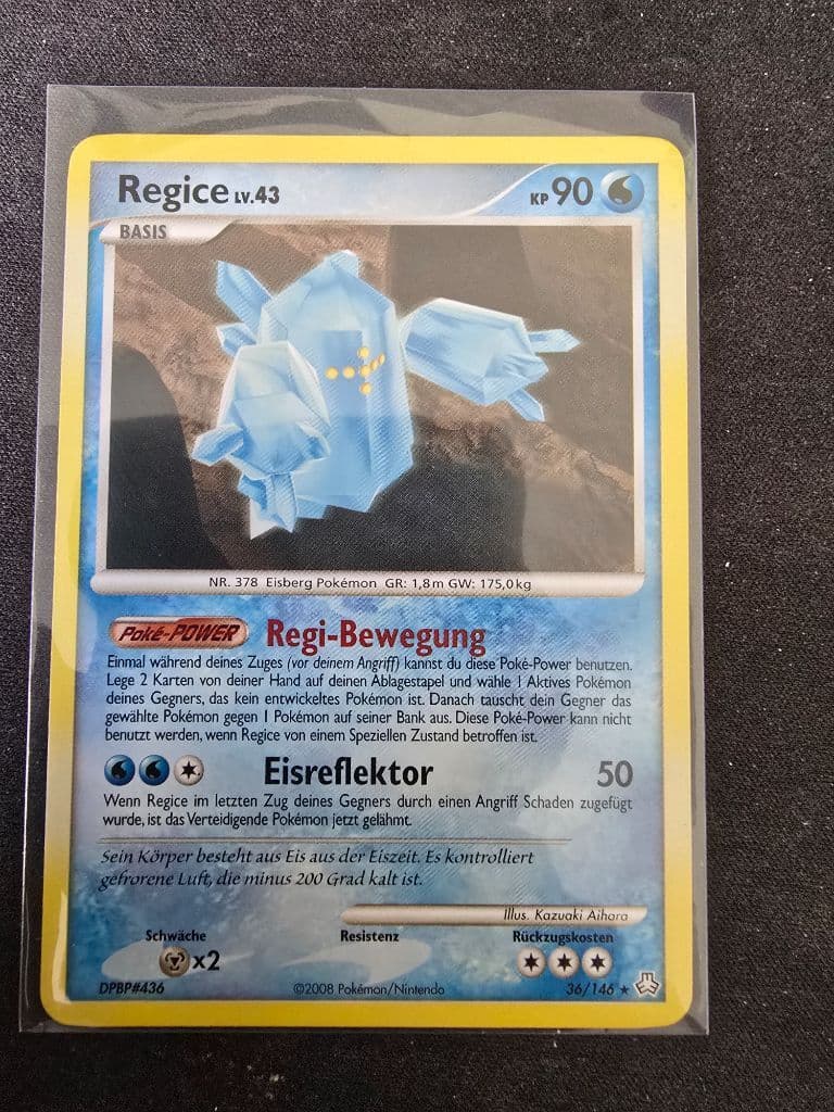 Regice 36/146 Legends Awakened (Erwachte Legenden) trading card