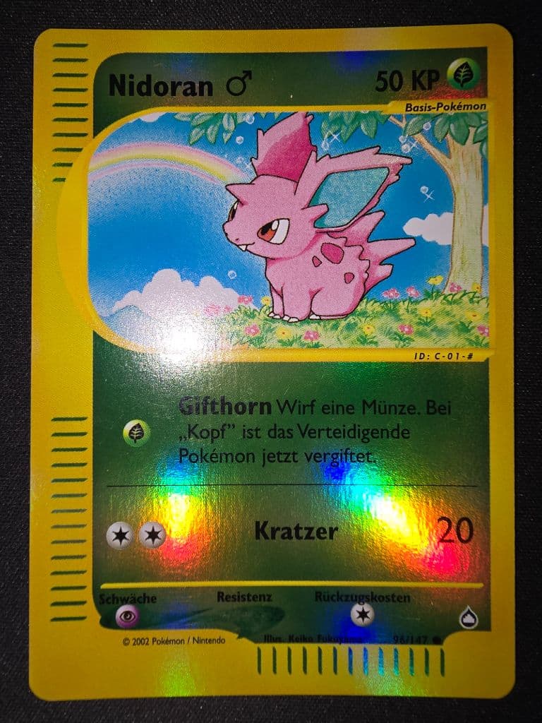 Nidoran ♂ 96/147 Expedition Base Set trading card