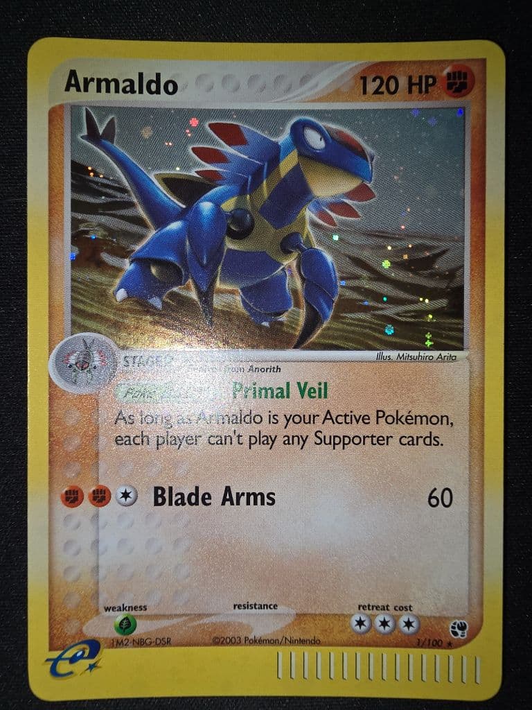 Armaldo 1/100 EX Sandstorm trading card