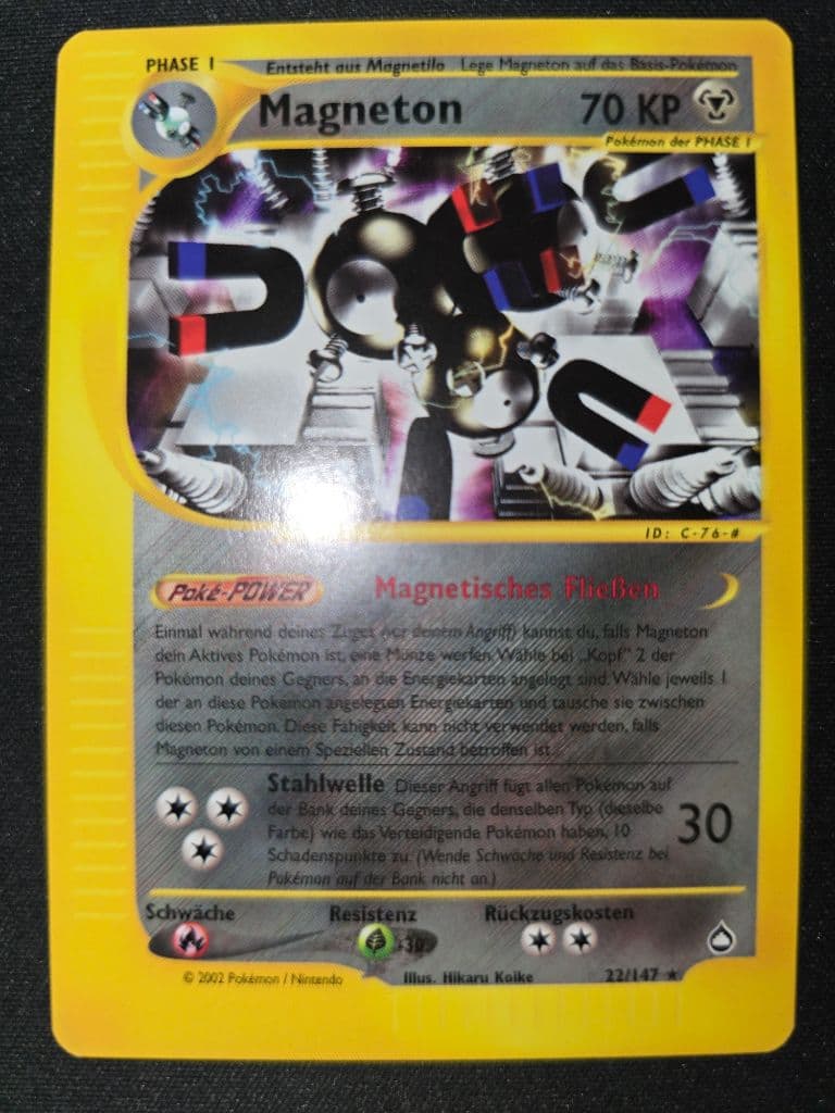 Magneton 22/147 Aquapolis trading card