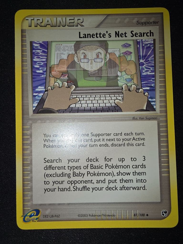 Lanette's Net Search 87/100 EX Sandstorm trading card