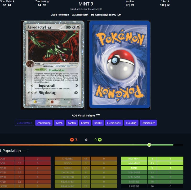 Aerodactyl ex - 94/100 - EX Sandsturm - Holo - (DE)