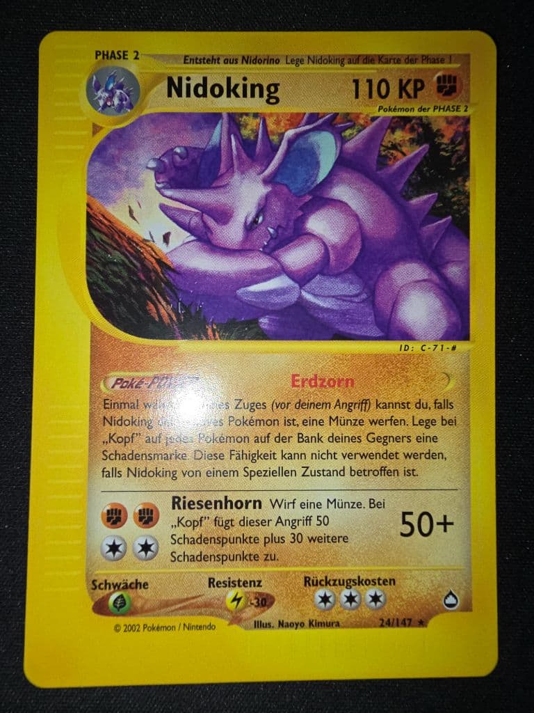 Nidoking 24/147 Aquapolis trading card