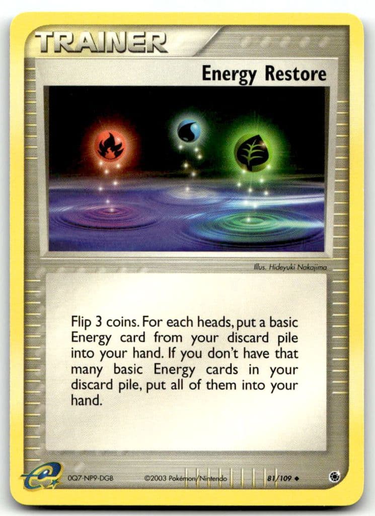 Energy Restore 81/109 EX Ruby & Sapphire trading card