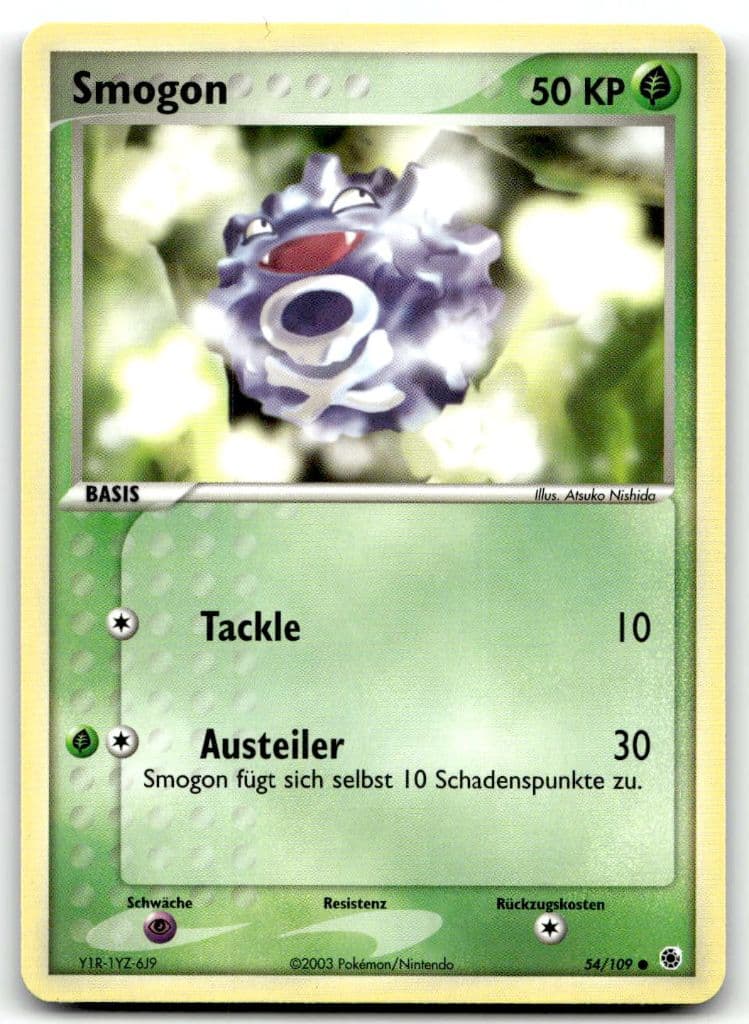 Smogon 54/109 EX Rubin & Saphir trading card