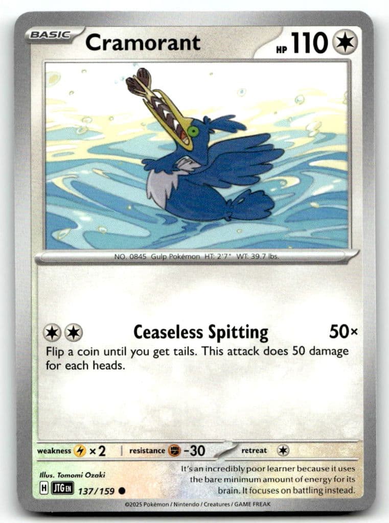 Cramorant 137/159 Journey Together trading card