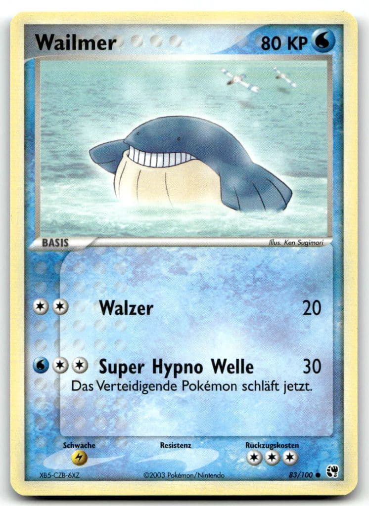 Wailmer 83/100 EX Sandsturm trading card