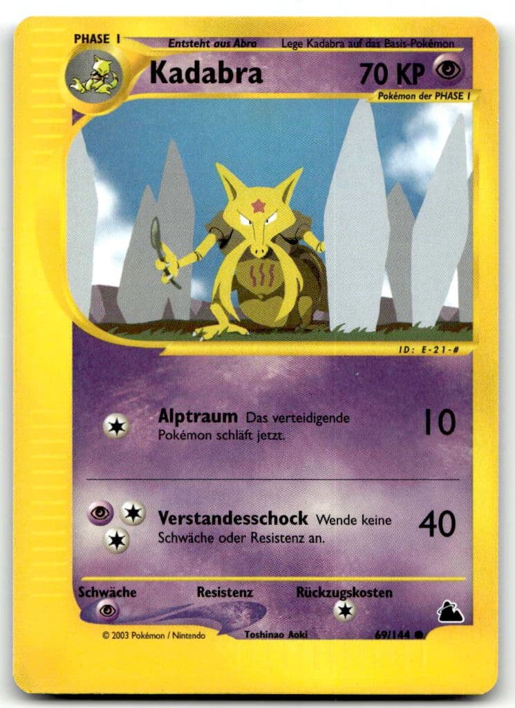 Kadabra 69/144 Skyridge trading card
