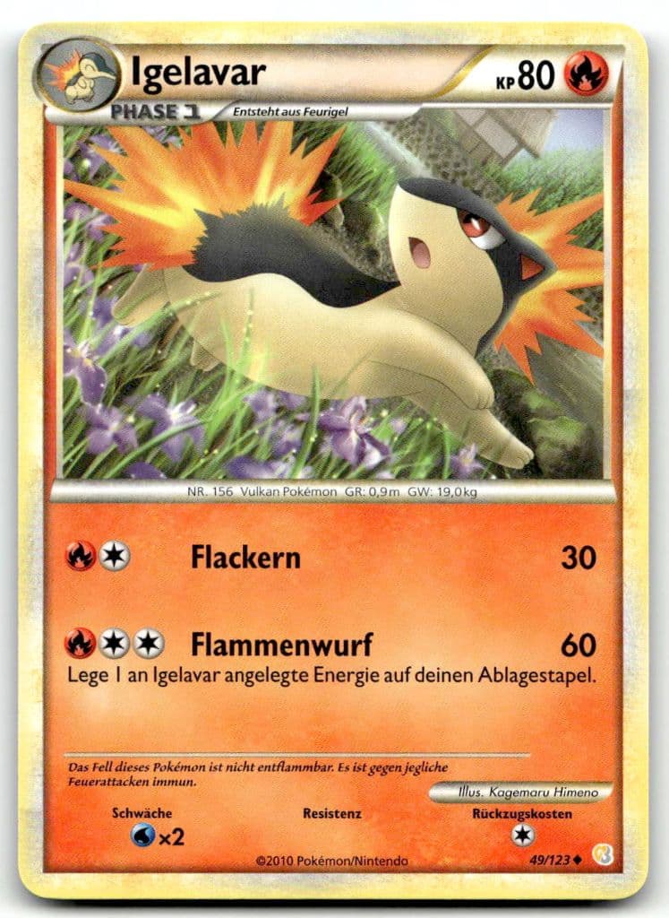 Igelavar 49/123 HeartGold & SoulSilver trading card