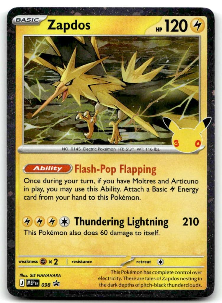 Zapdos  Unknown Set trading card