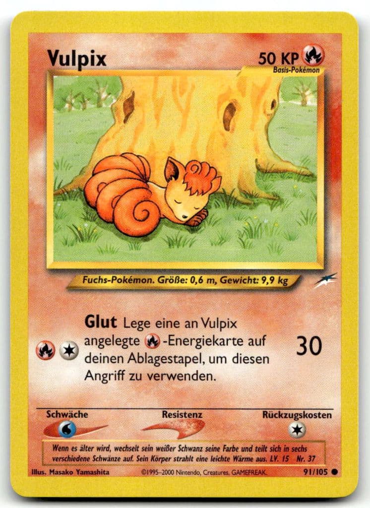 Vulpix 91/105 Neo Destiny trading card