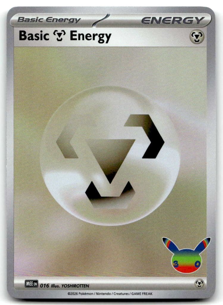 Basic Energy 016 Pokémon 30th Anniversary trading card