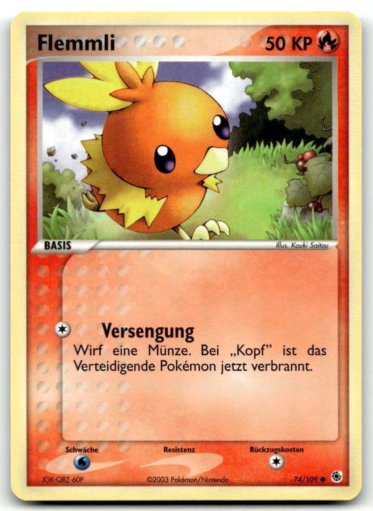 Flemmli 74/109 EX Rubin & Saphir trading card