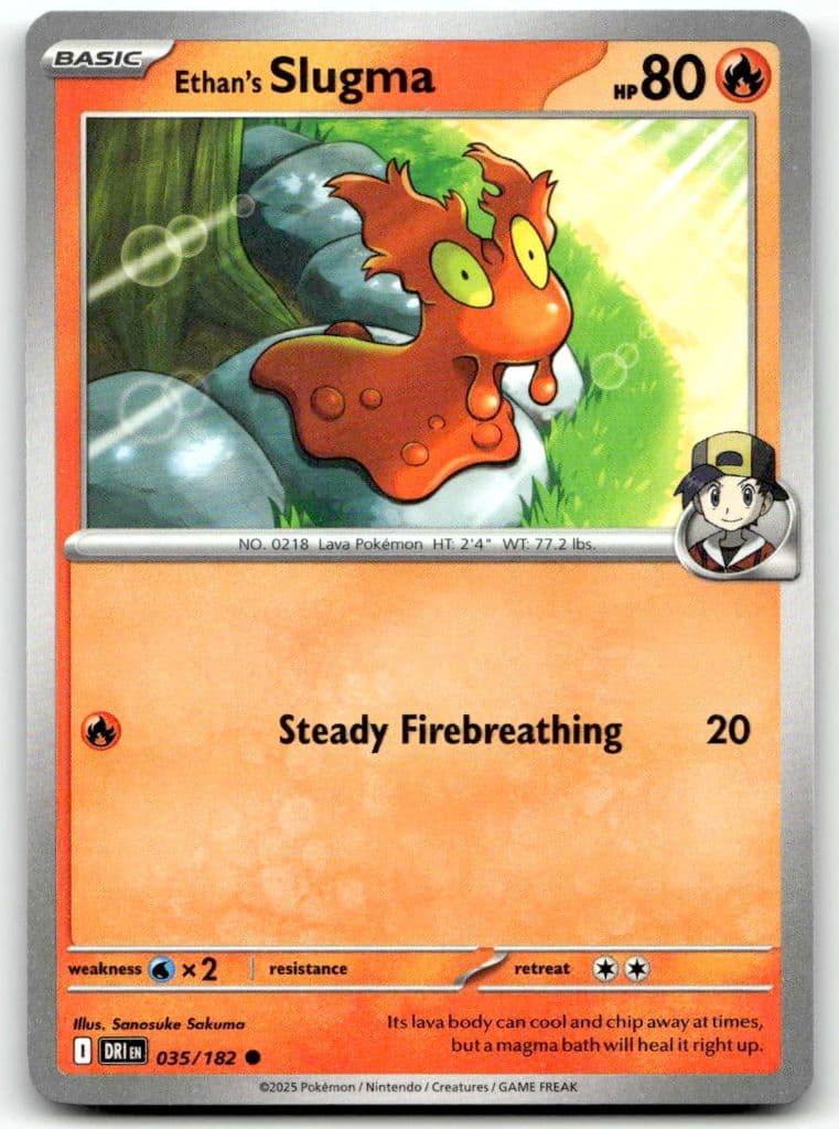 Ethan's Slugma 035/182 Destined Rivals trading card