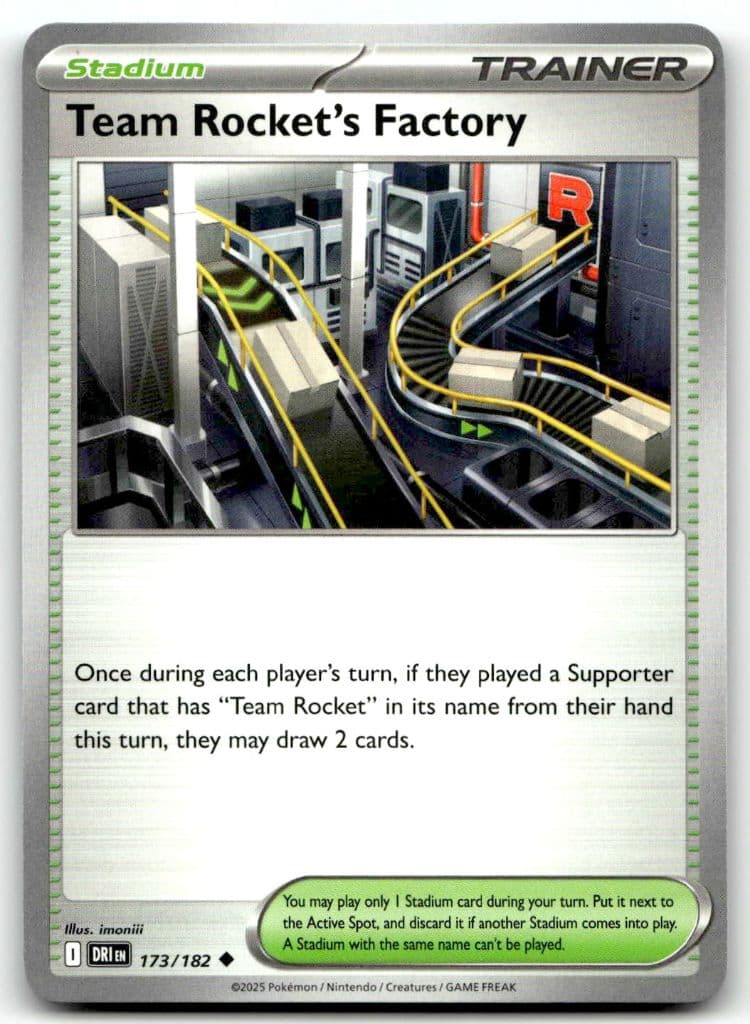 Team Rocket’s Factory 173/182 Destined Rivals trading card