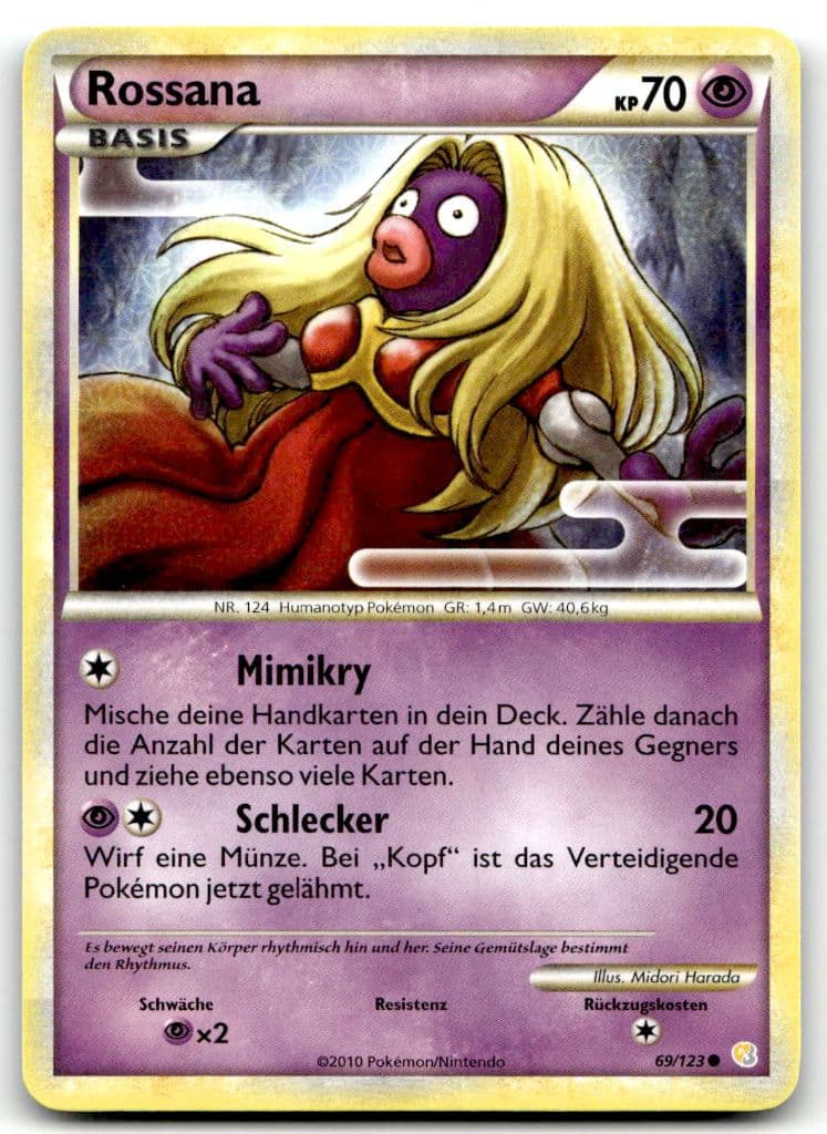 Rossana 69/123 HeartGold & SoulSilver trading card