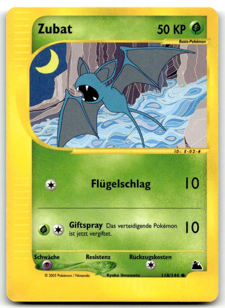 Zubat 118/144 Skyridge trading card