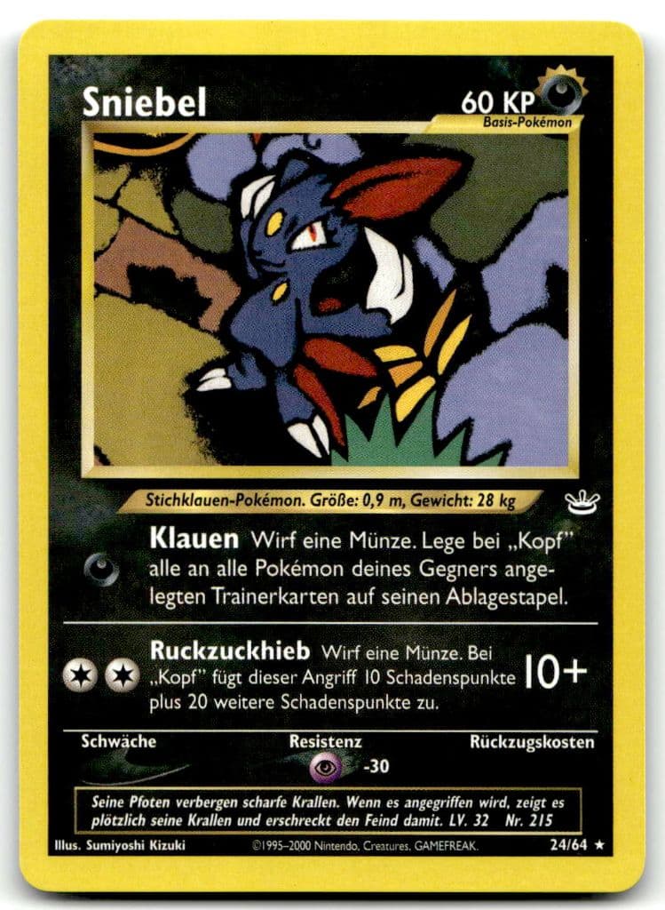 Sniebel 24/64 Neo Revelation trading card