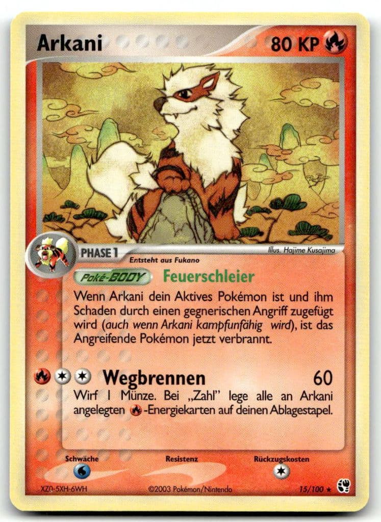Arkani 15/100 EX Drache trading card