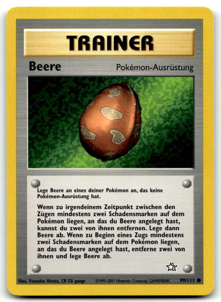 Beere 99/111 Neo Genesis trading card