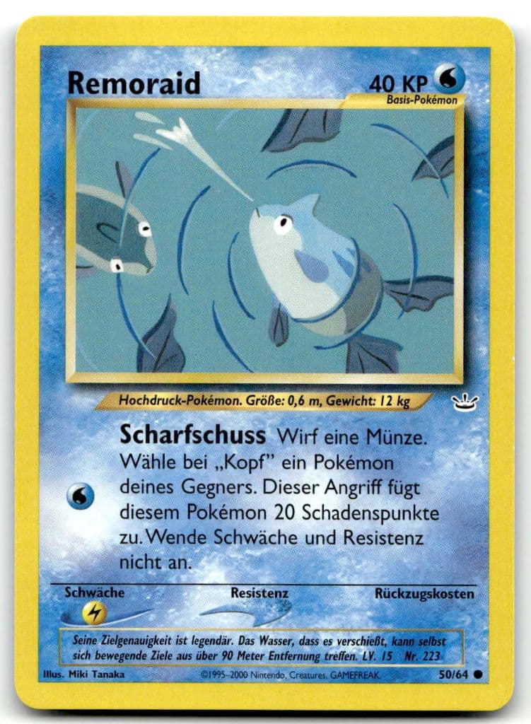 Remoraid 50/64 Neo Revelation trading card