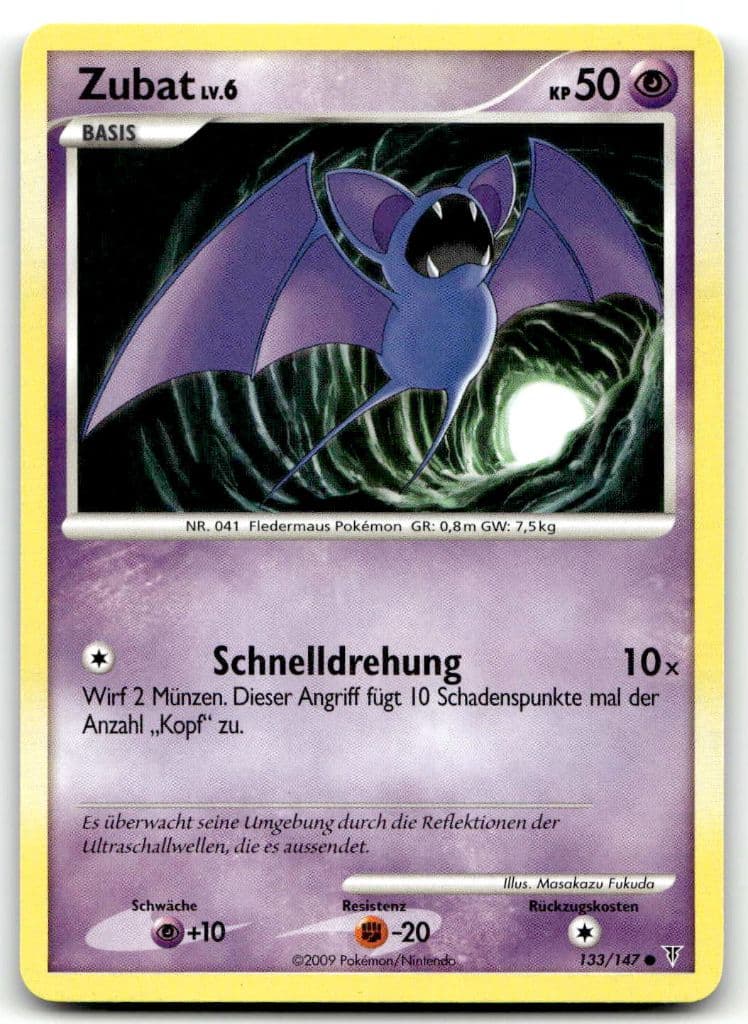 Zubat 133/147 Aufstieg der Rivalen trading card
