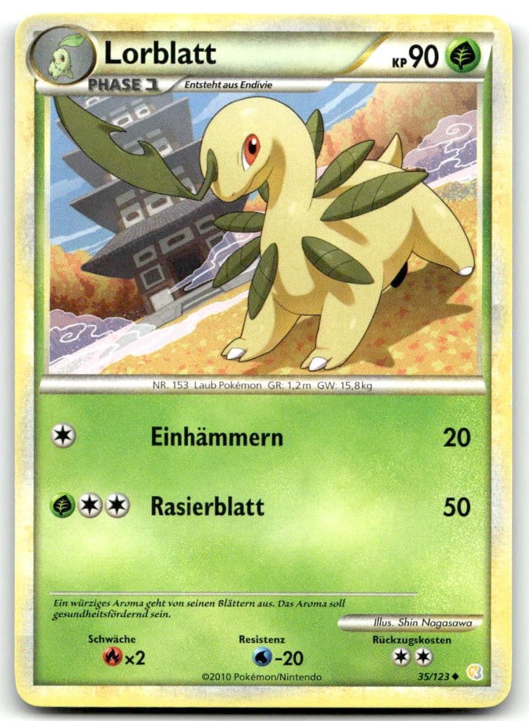 Lorblatt 35/123 HeartGold & SoulSilver trading card