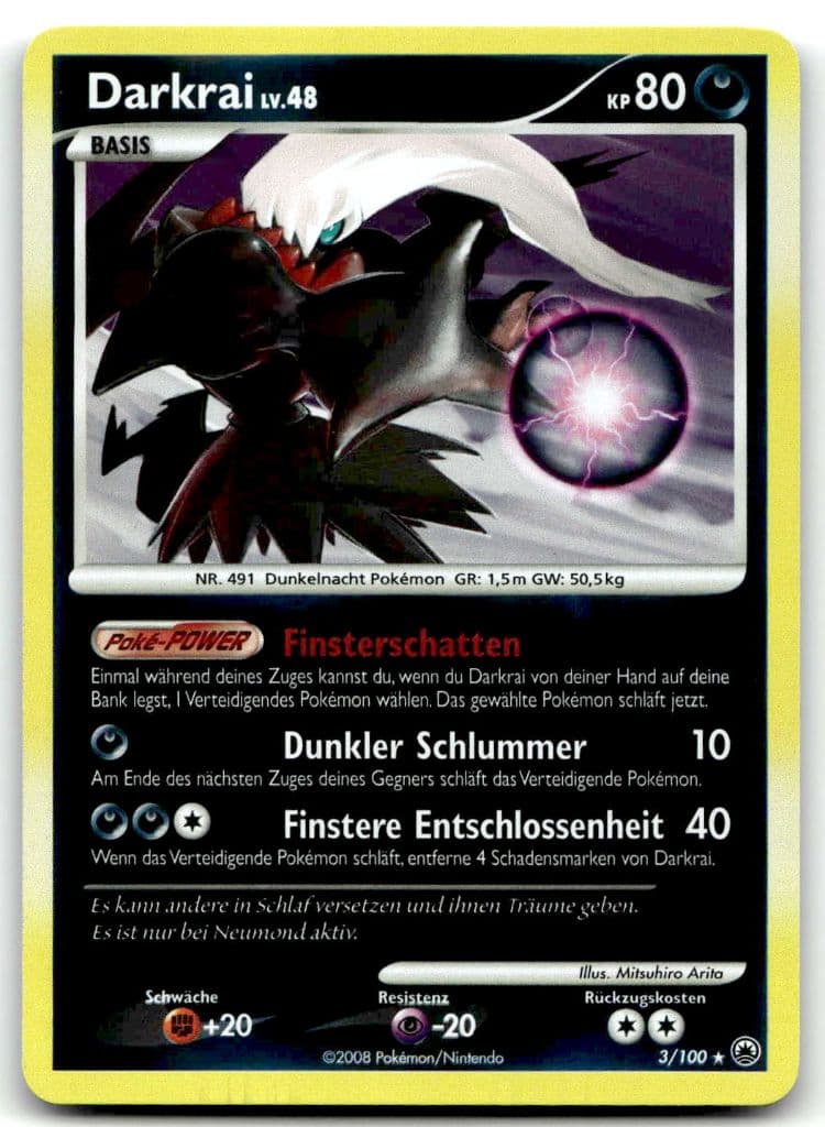 Darkrai 3/100 Majestätischer Morgen (Majestic Dawn) trading card