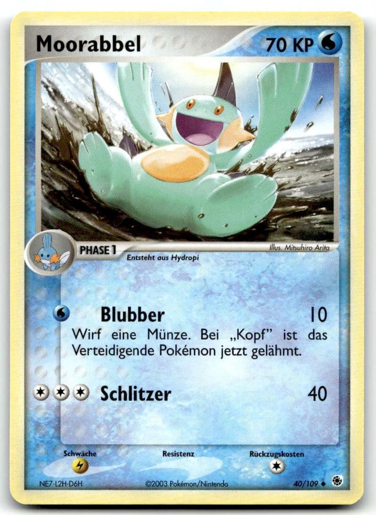 Moorabbel 40/109 EX Rubin & Saphir trading card