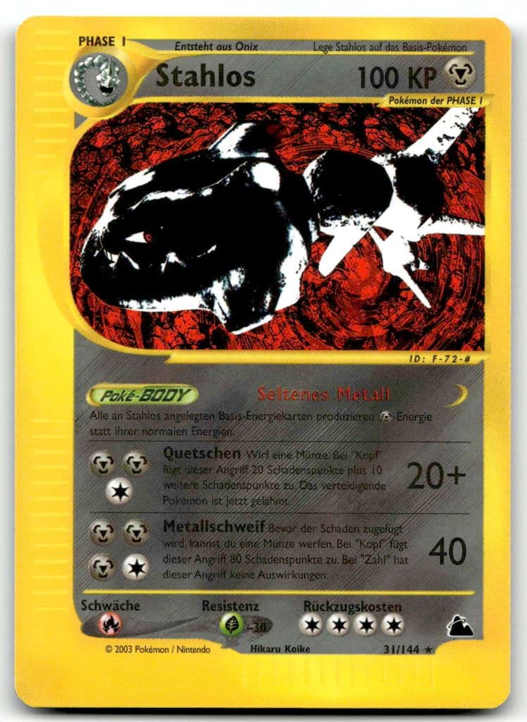 Stahlos 3/144 Aquapolis trading card