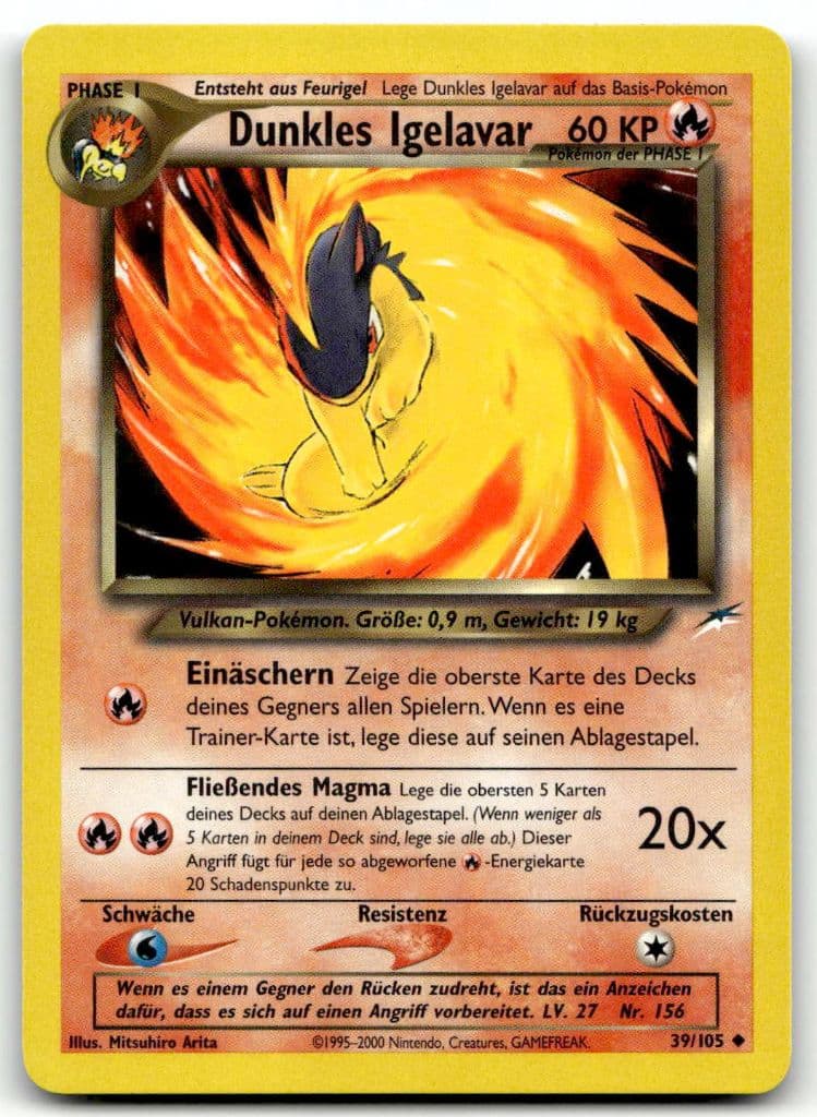 Dunkles Igelavar 39/105 Neo Destiny trading card