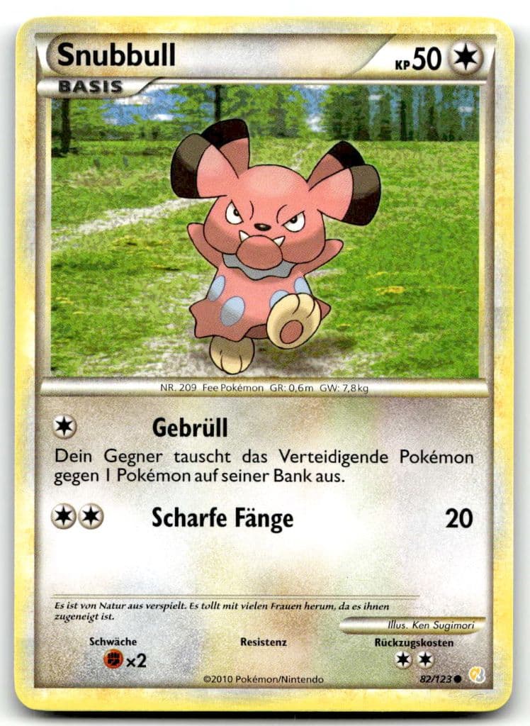 Snubbull 82/123 HeartGold & SoulSilver trading card