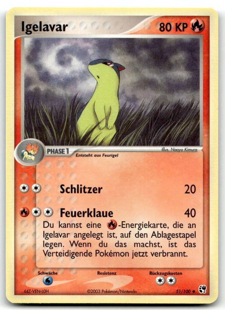 Igelavar 51/100 EX Drache trading card