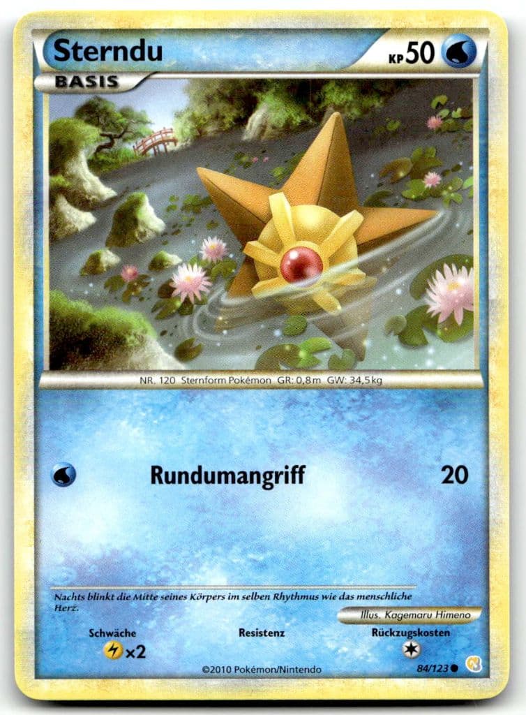 Sterndu 84/123 HeartGold & SoulSilver trading card
