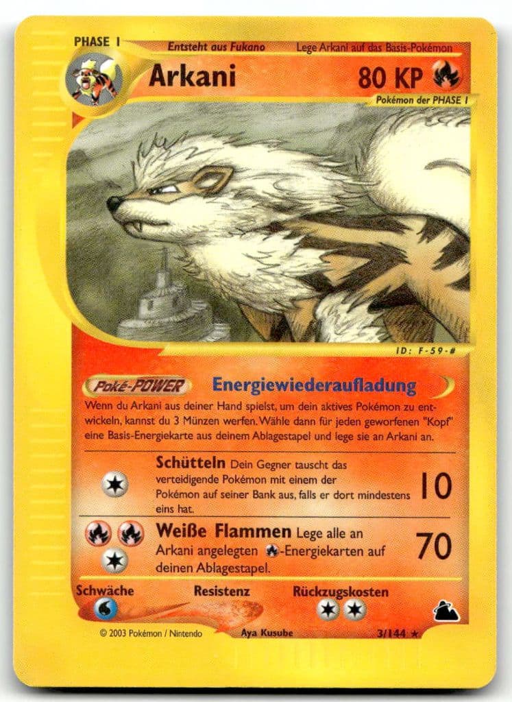 Arkani 3/144 Skyridge trading card
